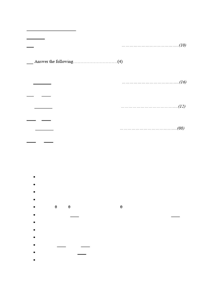 Question Paper Format and Types of Questions | PDF
