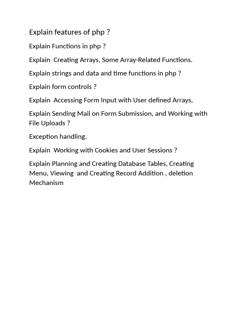 PHP Lab Questionses | PDF