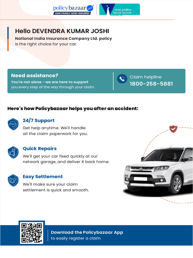 National Insurance Car Policy Details | PDF | Vehicles