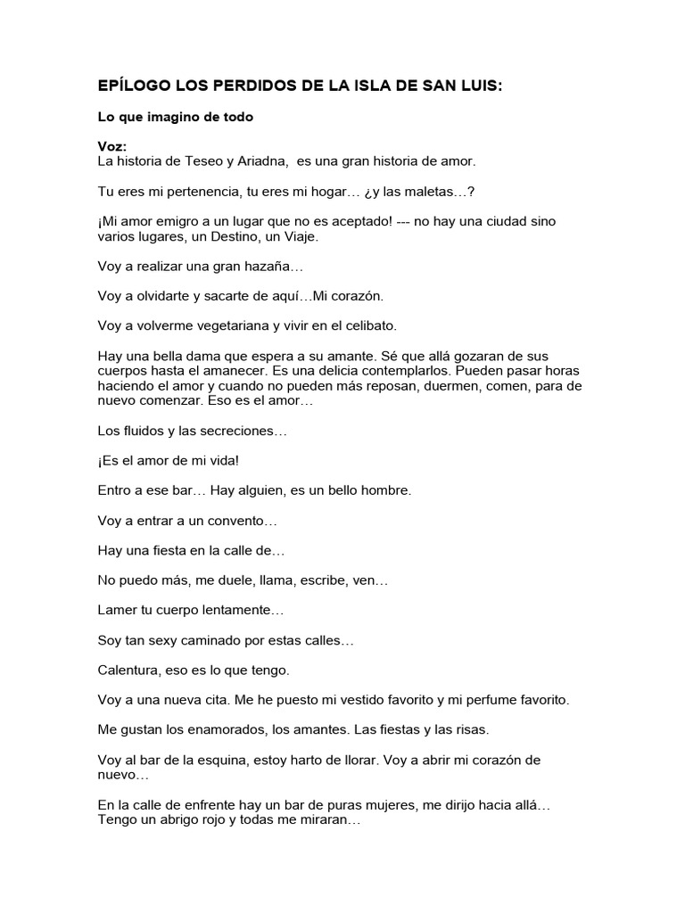 Amor y Viajes en la Isla de San Luis | PDF