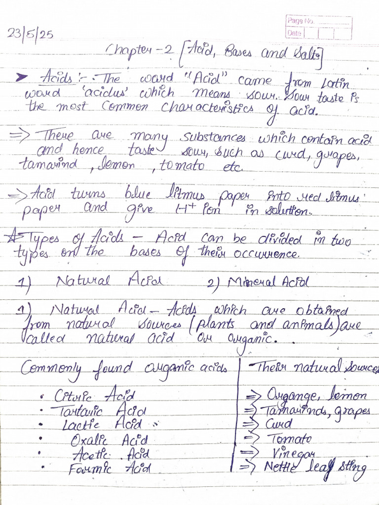 Class X Science CH 2 Notes | PDF
