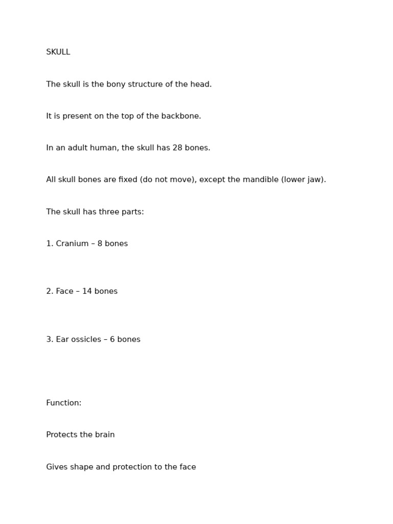 Anatomy of the Human Skull and Bones | PDF | Skull | Human Nose