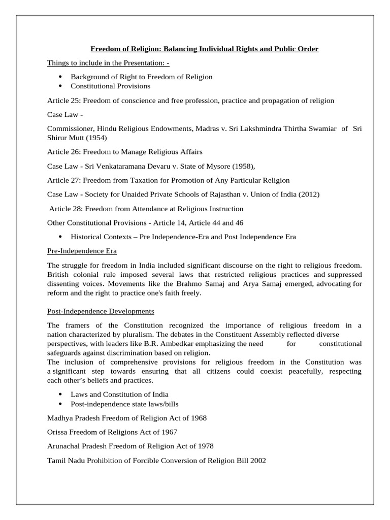 Freedom of Religion | PDF | Freedom Of Religion | Justice