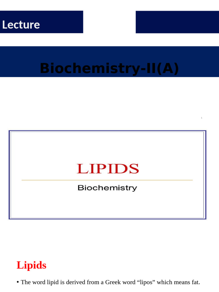 Understanding Lipids: Types and Functions | PDF | Lipid | Ester