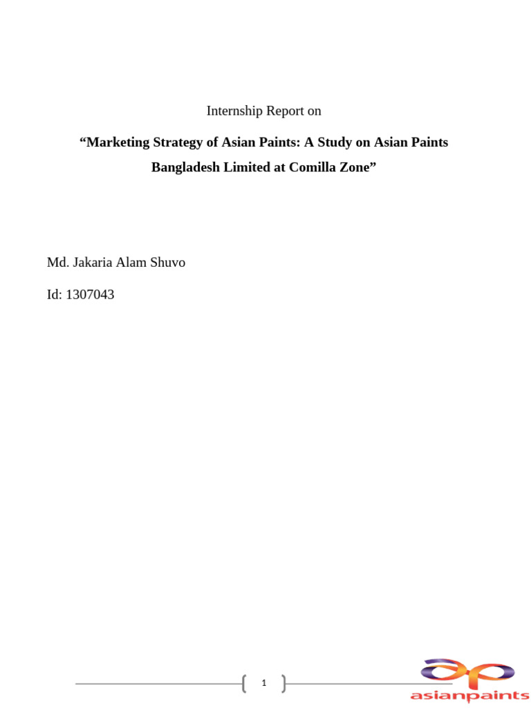 Marketing Strategies of Asian Paints Bangladesh | PDF | Marketing ...