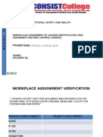 HAZARD IDENTIFICATION RISK ASSESSMENT AND RISK CONTROL  HAZARD IDENTIFICATION RISK ASSESSMENT AND RISK CONTROL