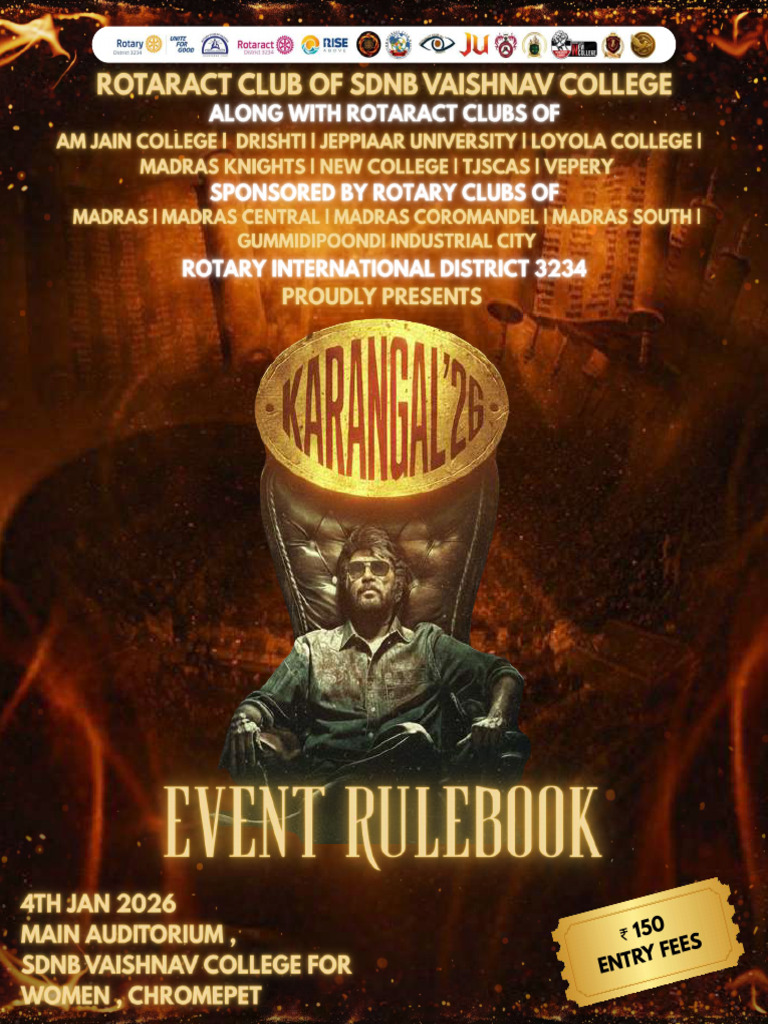 Entry Fees for Various Events | PDF
