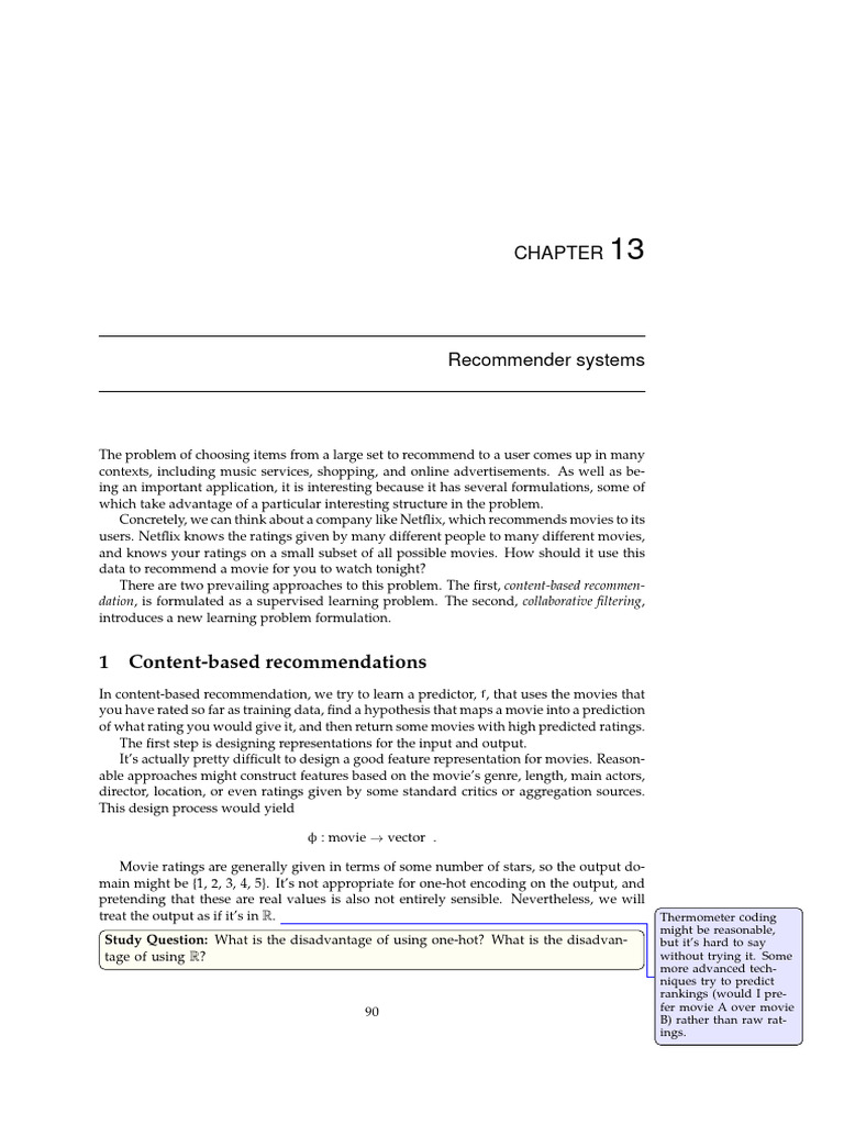 Recommender Systems Explained | PDF | Applied Mathematics | Algorithms