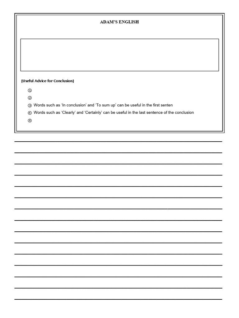 Writing Homework (Conclusion) | PDF