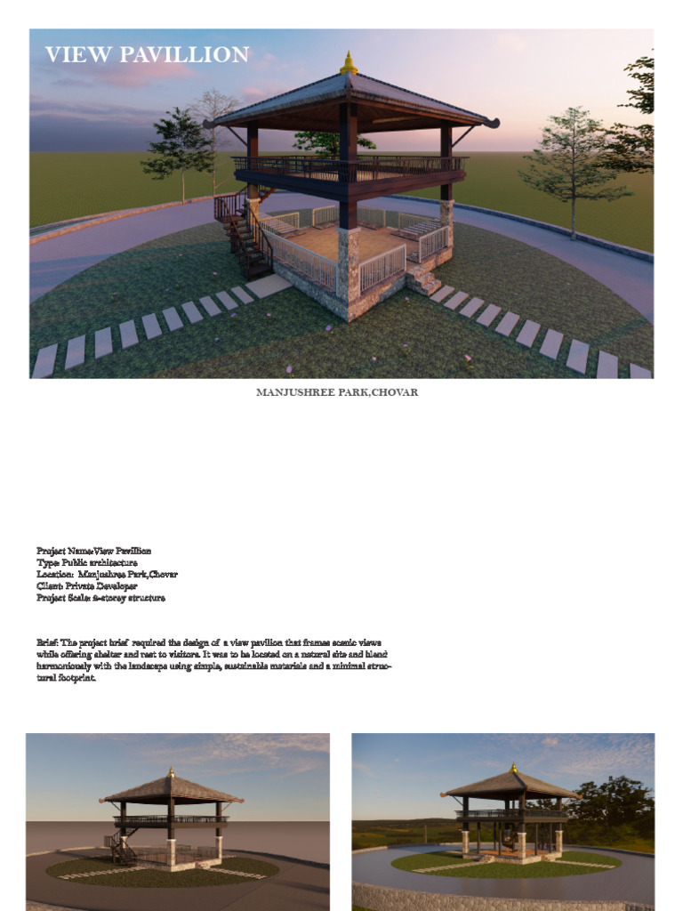 View Pavilion Design at Manjushree Park | PDF | Beam (Structure) | Column