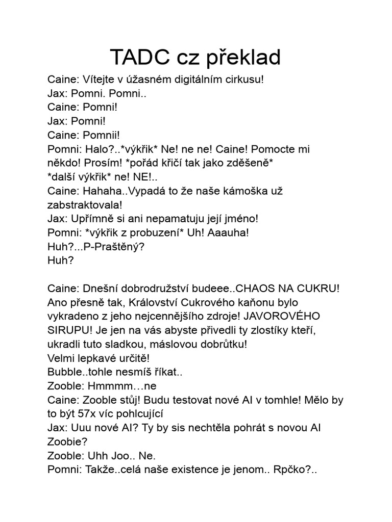 TADC Cz Překlad | PDF