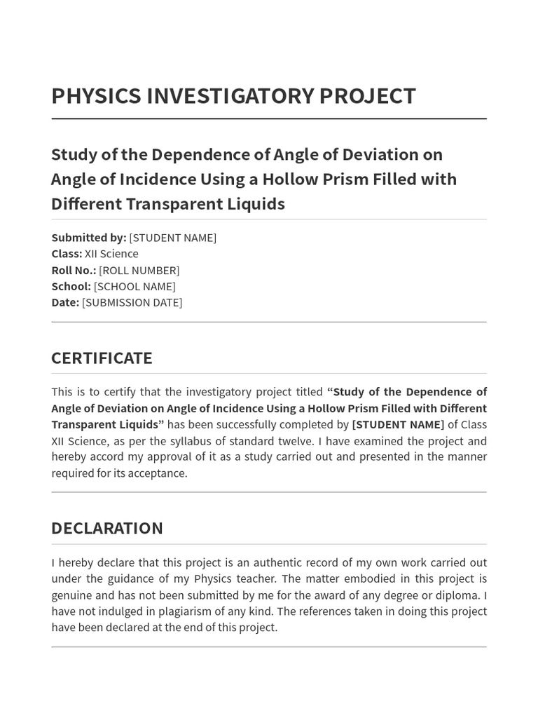 Angle of Deviation in Prism Liquids | PDF | Refractive Index | Refraction