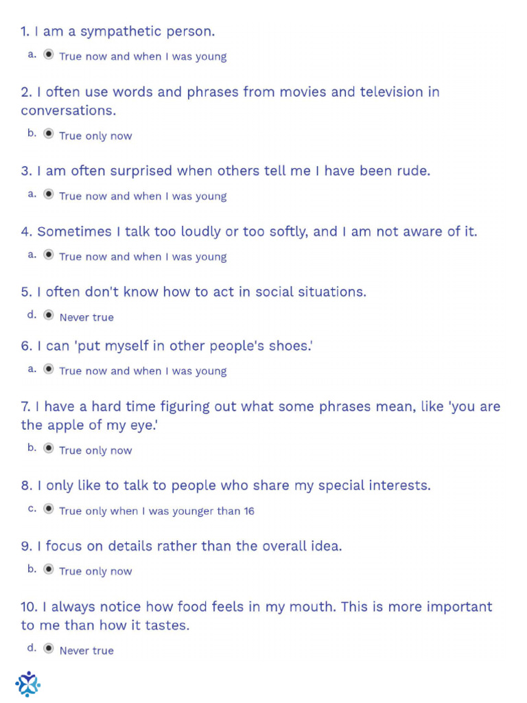 RAADS-R Autism Assessment Guide | PDF