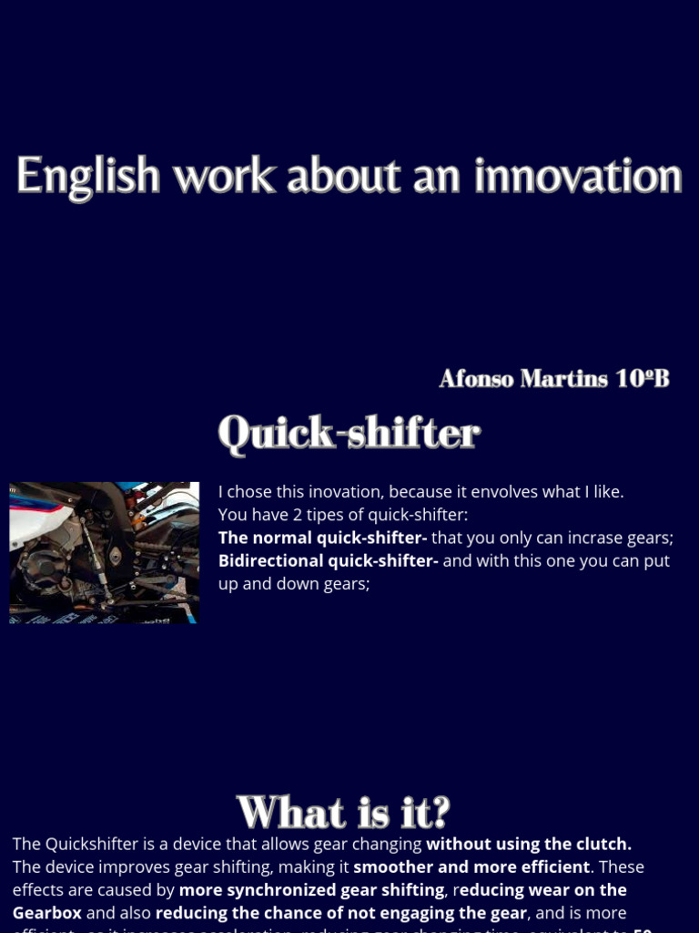 Understanding Quickshifters in Motorcycles | PDF