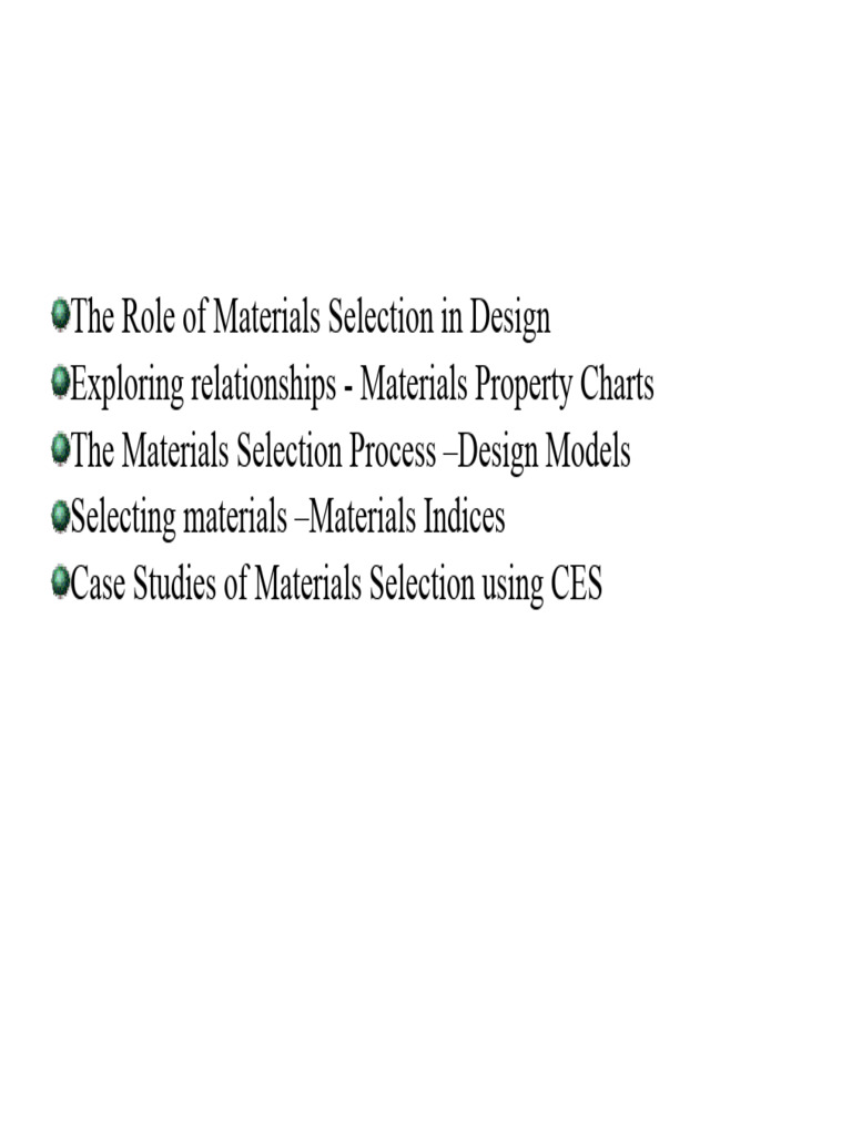 Materials Selection in Design | PDF | Buckling | Heat