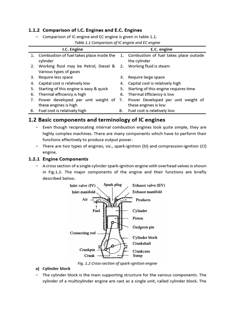 IC vs EC Engines: Key Differences Explained | PDF | Internal Combustion ...