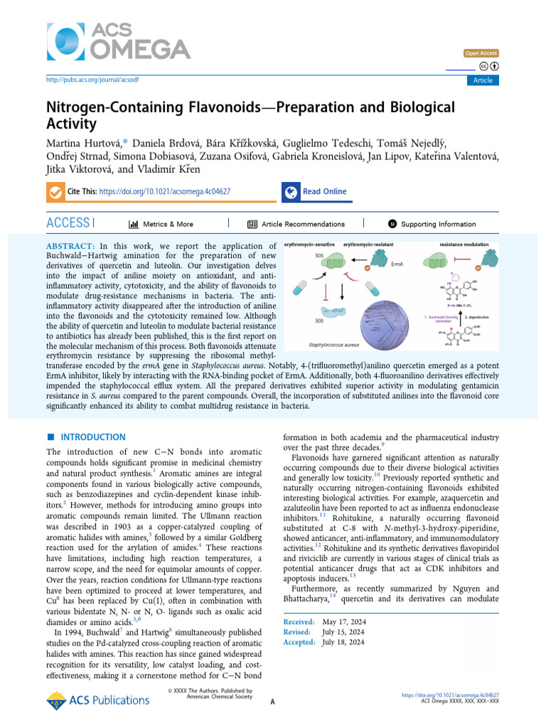 Nitrogen-Containing Flavonoids Study | PDF | Amine | Natural Products