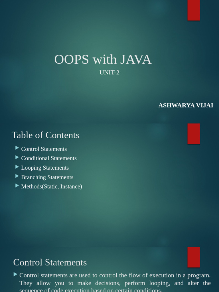 Java Control Statements Overview | PDF | Inheritance (Object Oriented ...