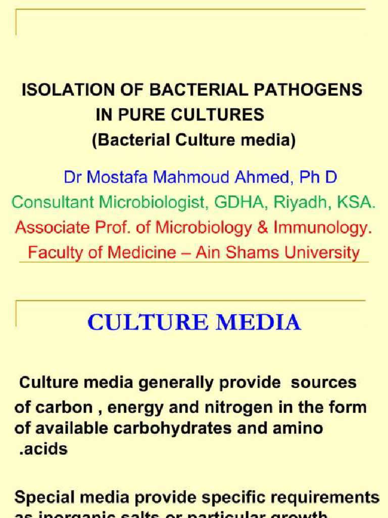 Isolation of Bacteria | PDF