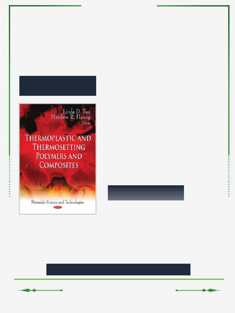 Thermoplastic and Thermosetting Polymers and Composites 1st Edition ...