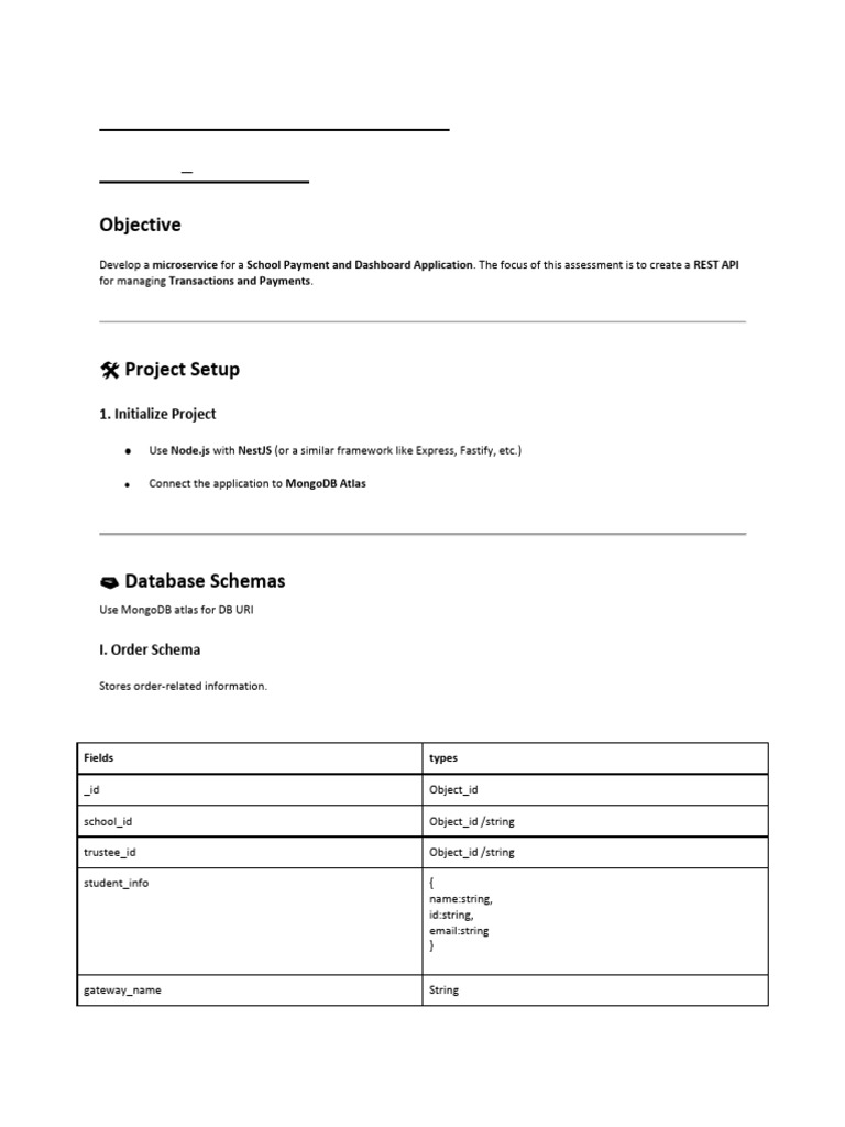 School Payment Microservice API Guide | PDF | Mongo Db | Information ...