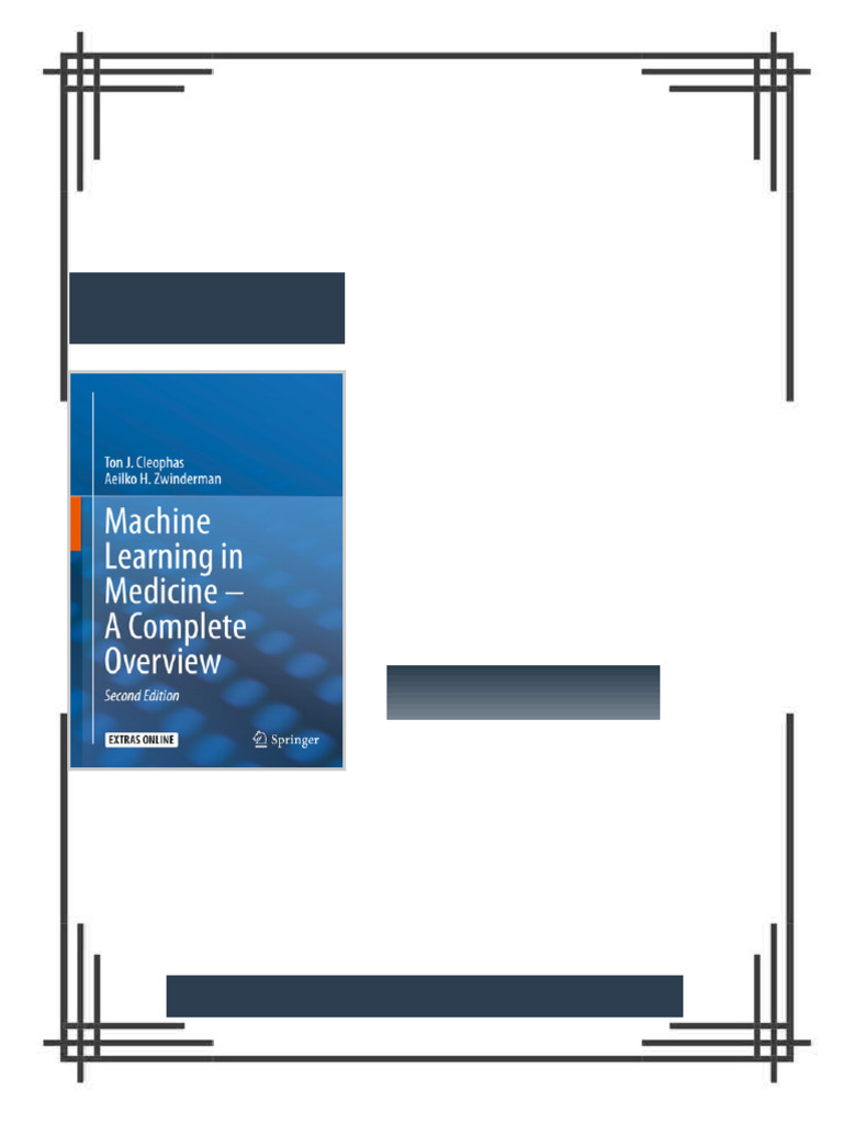 Machine Learning in Medicine A Complete Overview 2nd Edition Ton J ...