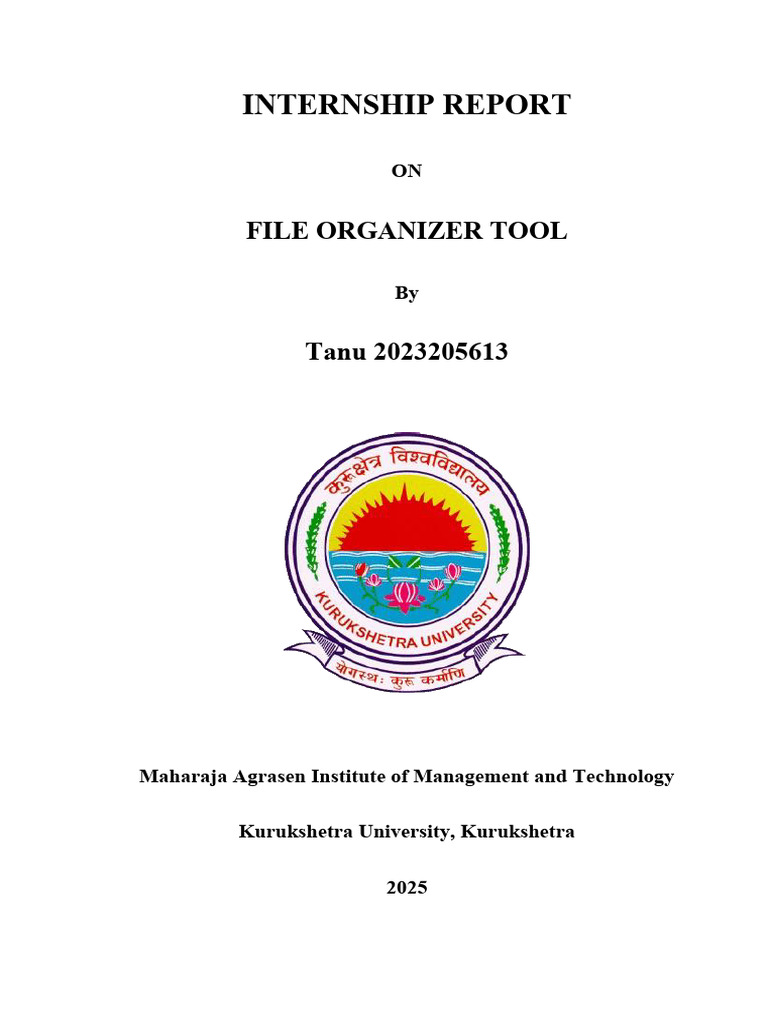 Internship Report 233019 Tanu | PDF | Computer File | Computer Programming