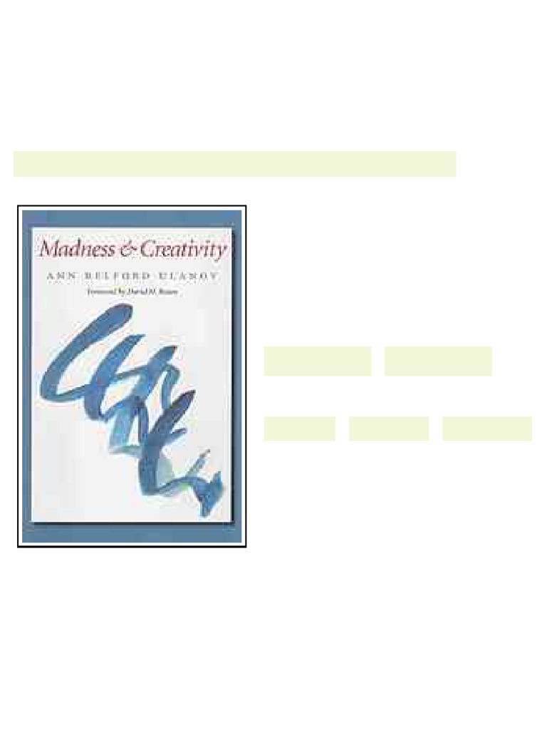 Madness and Creativity 1st Ed. Edition Rosen - Ebook and Textbook ...