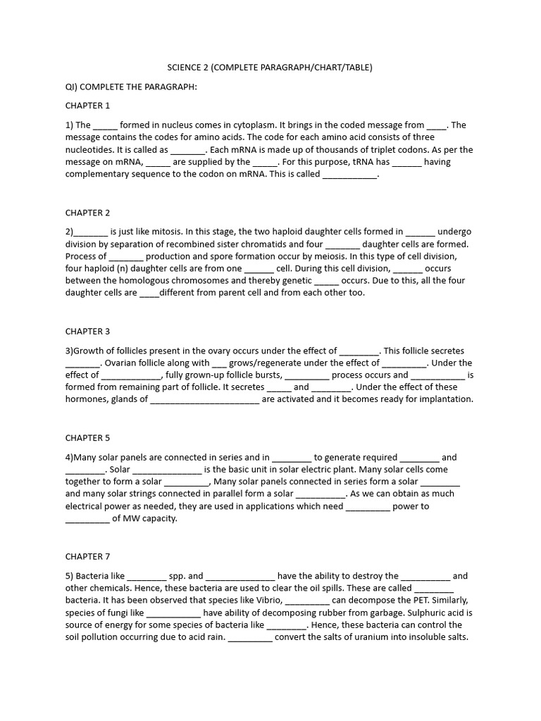 SCIENCE 2 Web Charts | PDF | Cell (Biology) | Biology