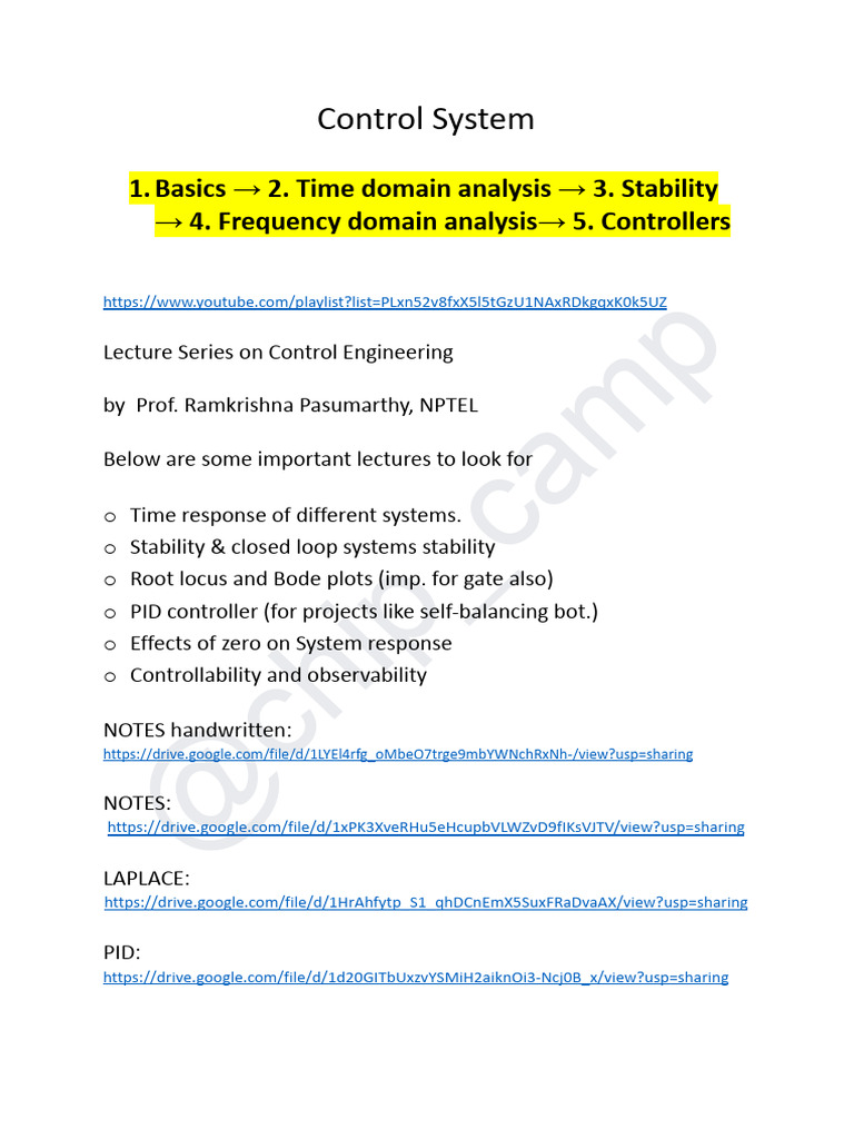 Control System 1 | PDF