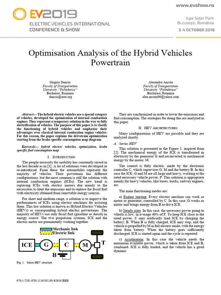 Hybrid Vehicle Powertrain Optimization | PDF | Hybrid Vehicle | Hybrid ...