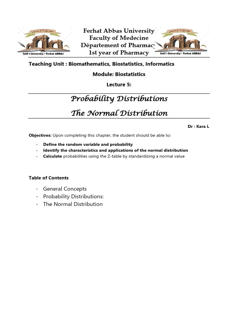Probability Distributions -The Normal Distributions | PDF | Probability ...