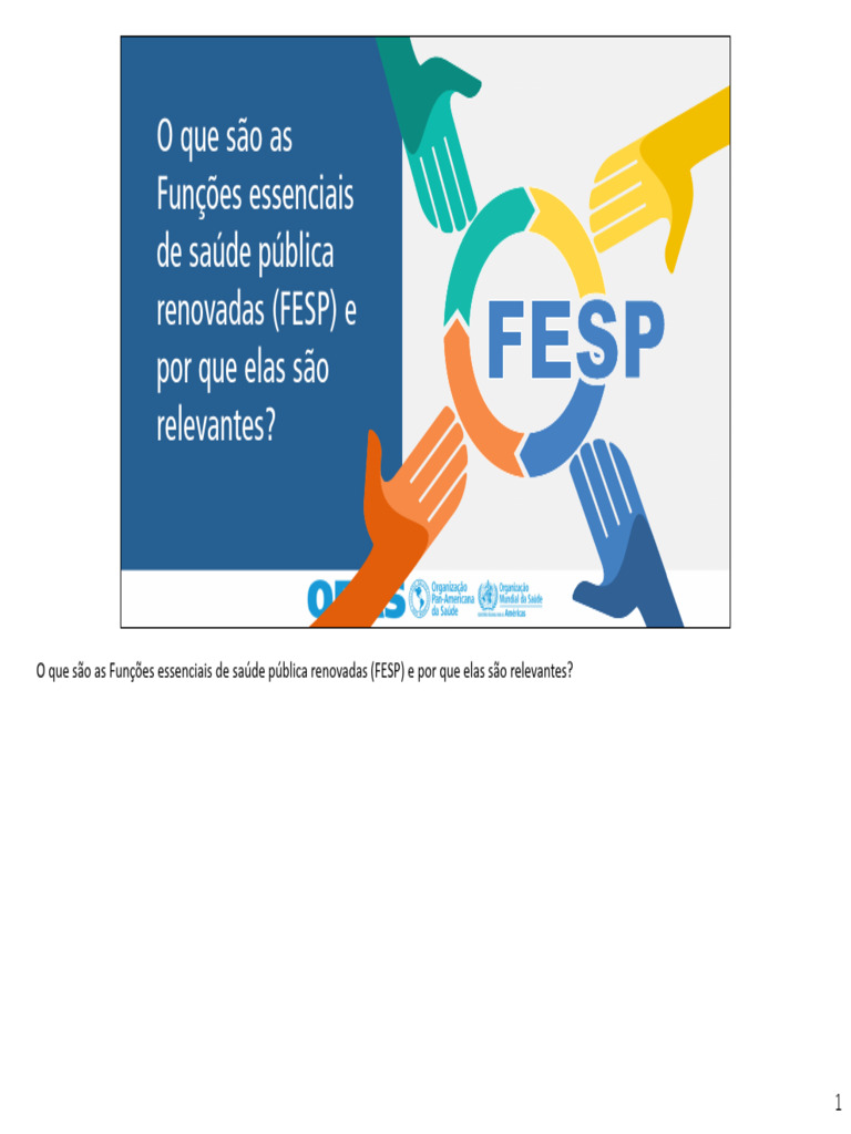 Funções Essenciais de Saúde Pública | PDF | Saúde pública | Gestão de ...