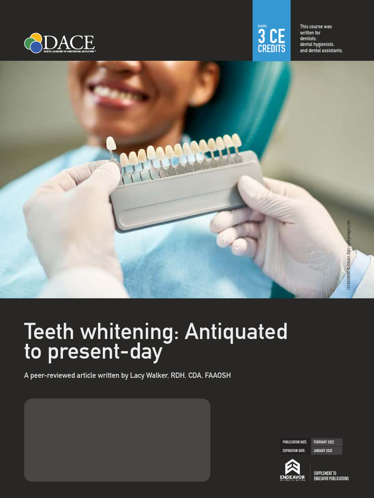 Teeth Whitening CE Course Overview | PDF | Tooth Enamel | Human Tooth