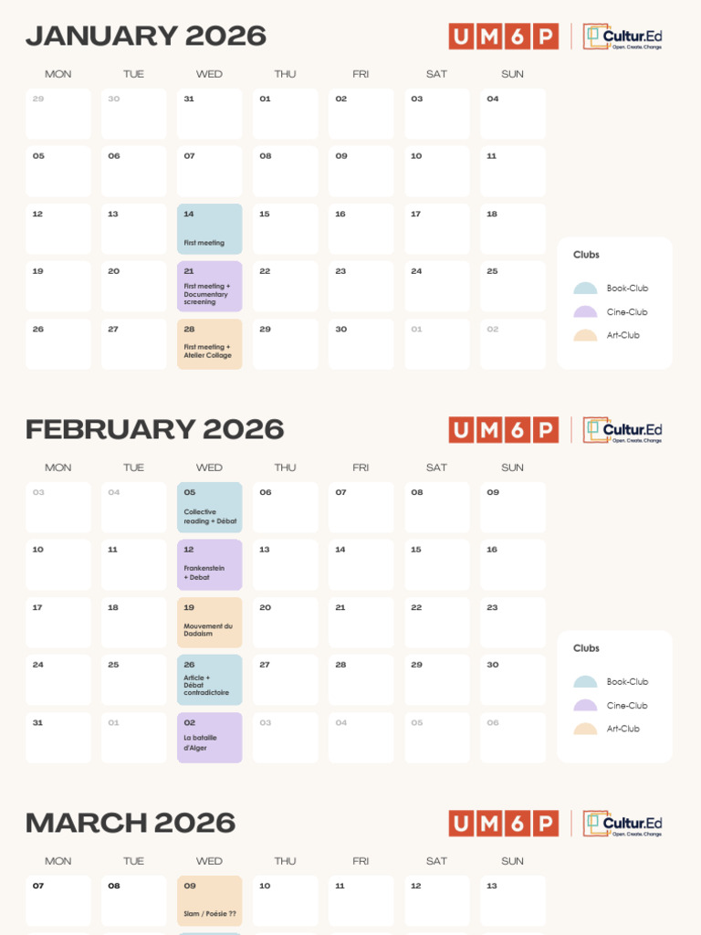 Colorful Minimalist Monthly Social Media Calendar (1) | PDF