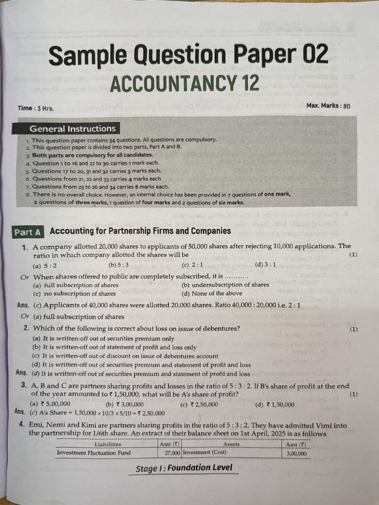 Sample Paper 02 | PDF