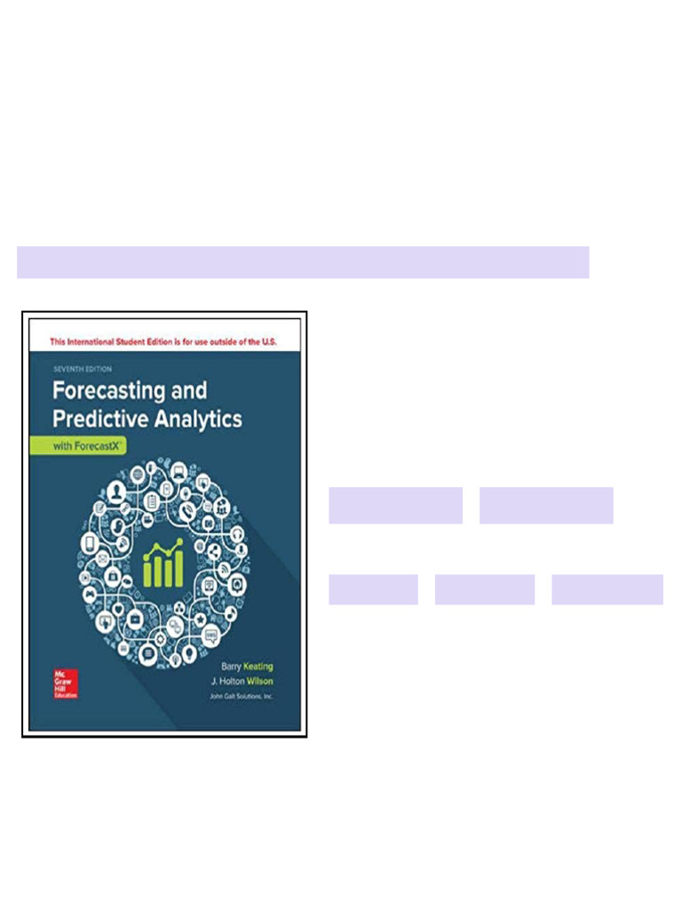 Solution Manual for Forecasting And Predictive Analytics With Forecast ...
