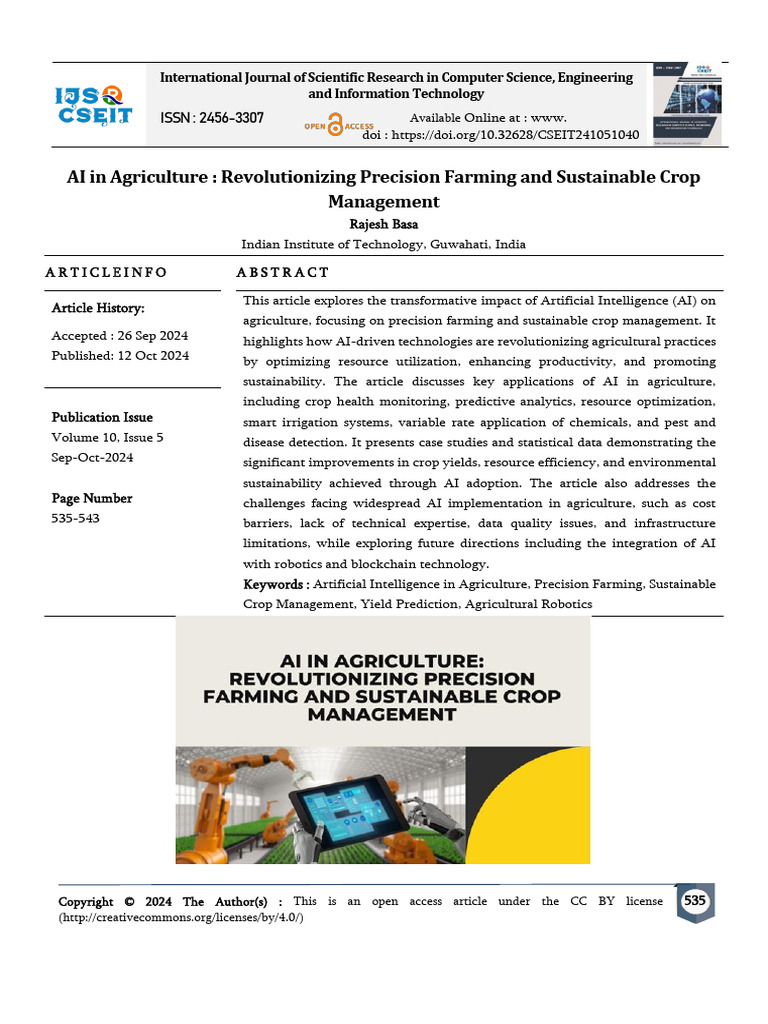 AI Transforming Precision Farming | PDF