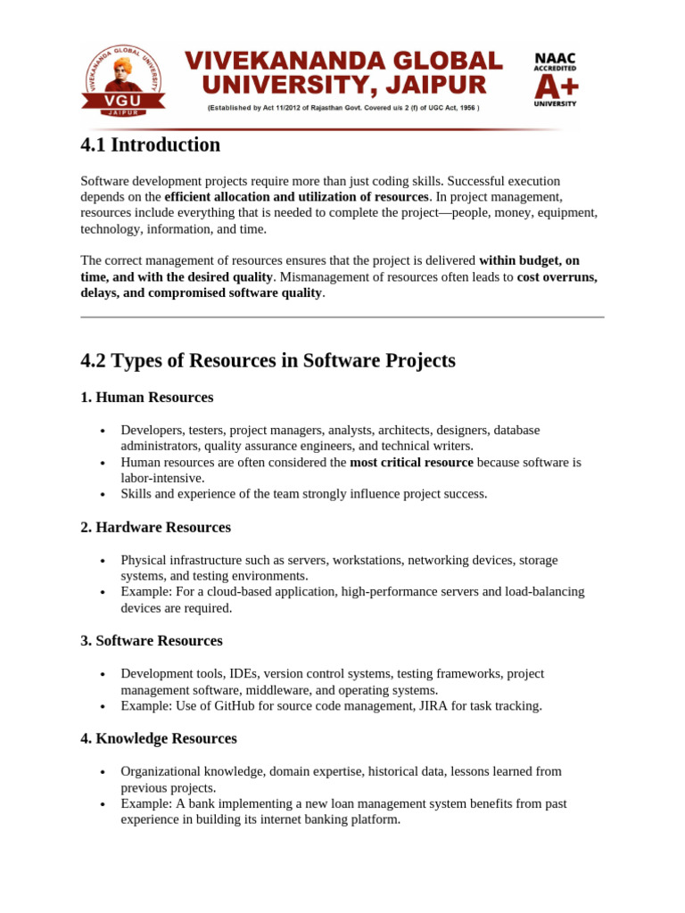 Effective Resource Management in Software Projects | PDF | Performance ...