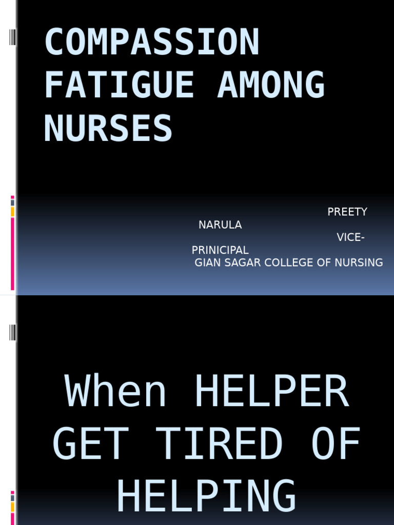 Compassion Fatigue | PDF | Compassion | Human Diseases And Disorders