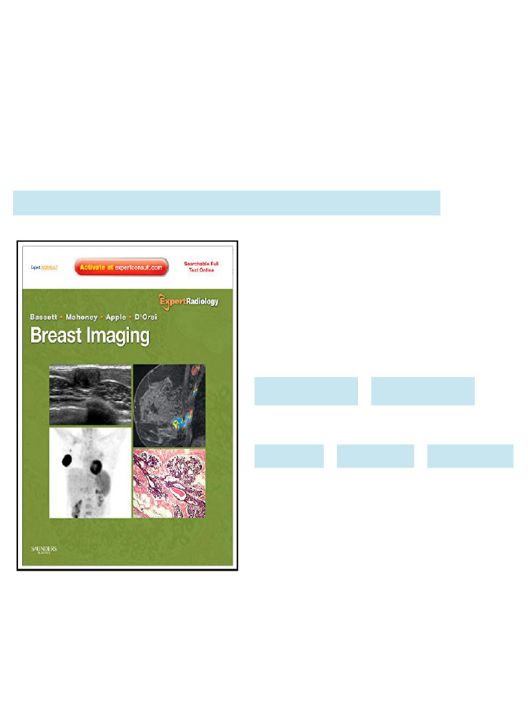 Breast Imaging Expert Radiology Series 1st Edition Lawrence W. Bassett ...