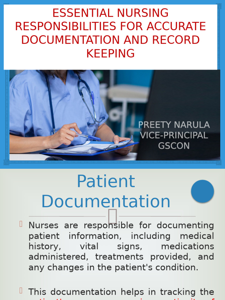 Essential Nursing Documentation Guidelines | PDF | Nursing | Health Care