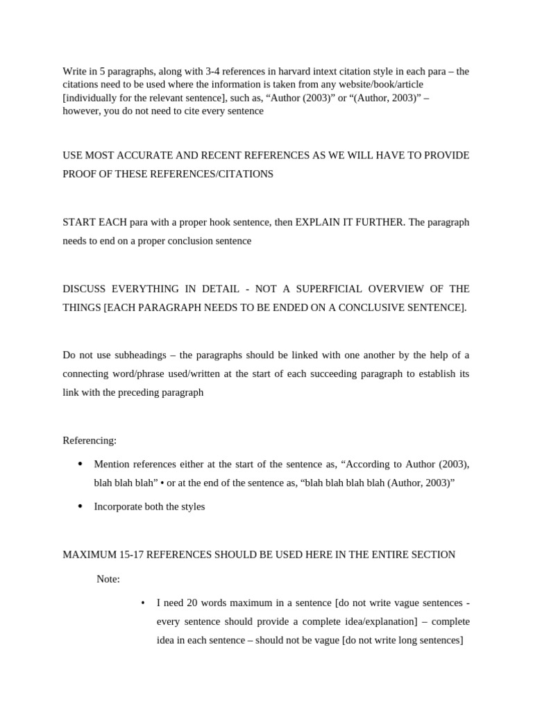 Instructions for writeup | PDF | Citation | Paragraph