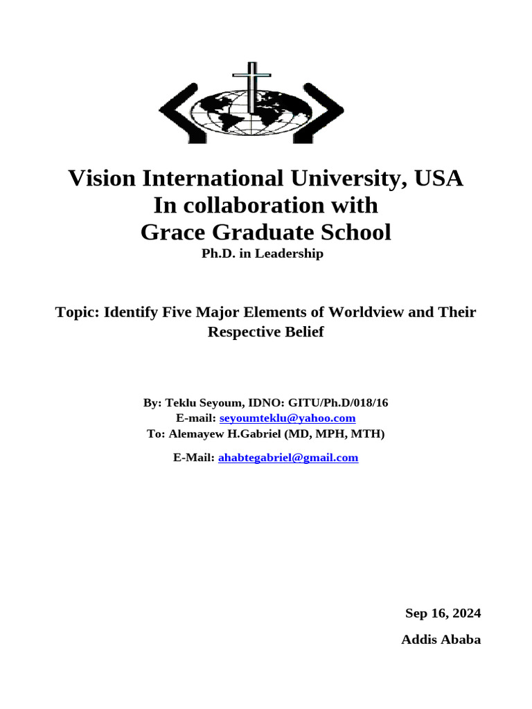 Five Key Elements of Worldview Beliefs | PDF | Rationalism | Knowledge