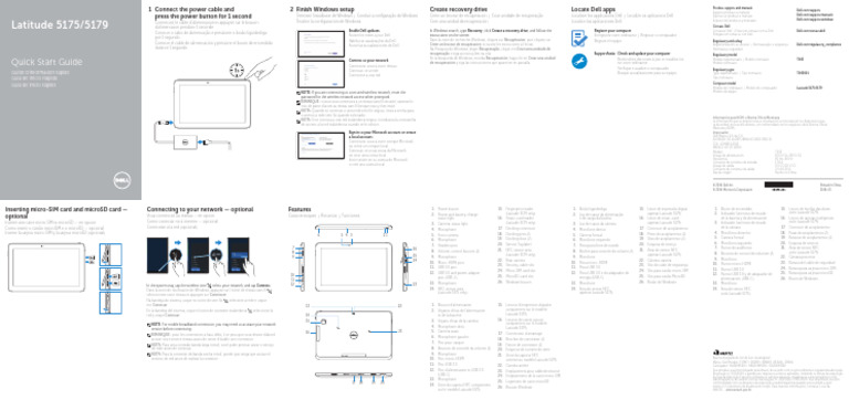 Dell Latitude 5175 2-In-1 Quick Start Guide Windows 10 | PDF ...