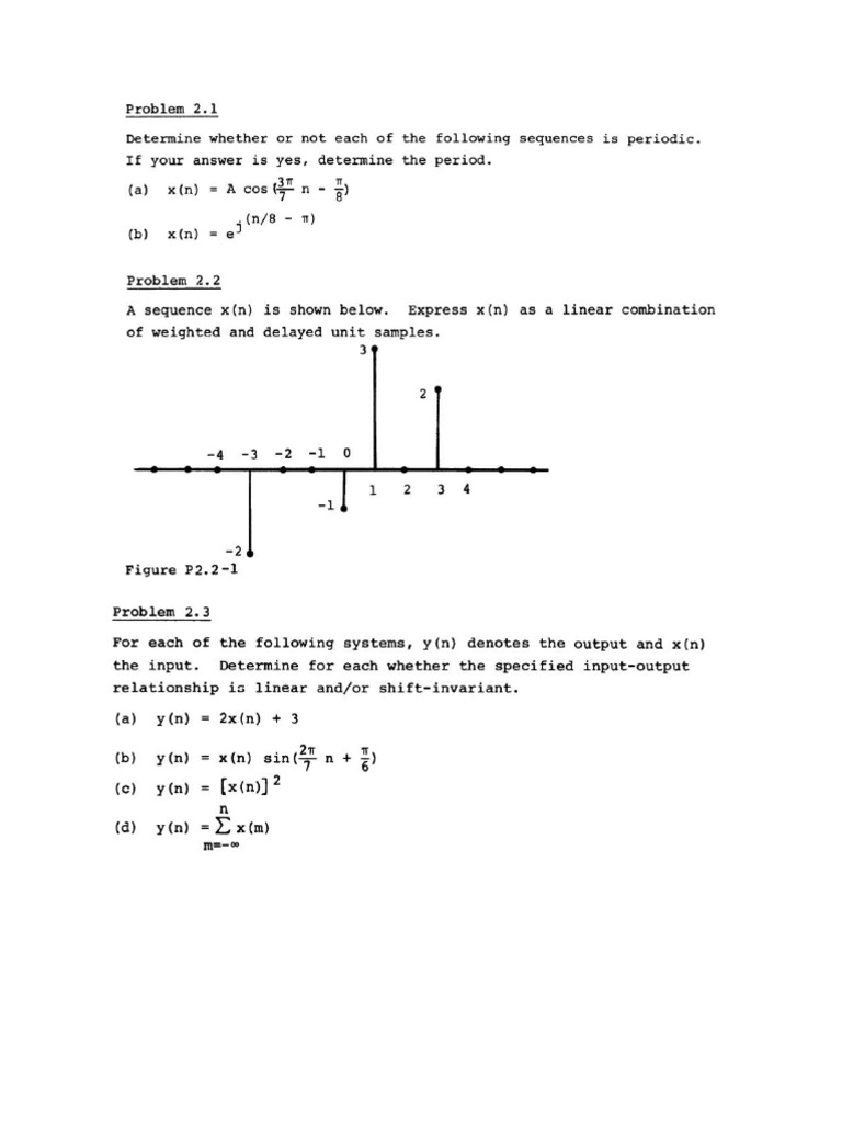 DSP Worksheet 1 | PDF