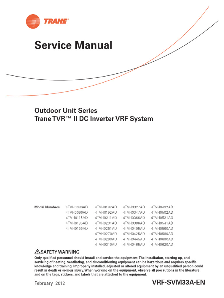 Trane TVR II DC Inverter VRF System | PDF