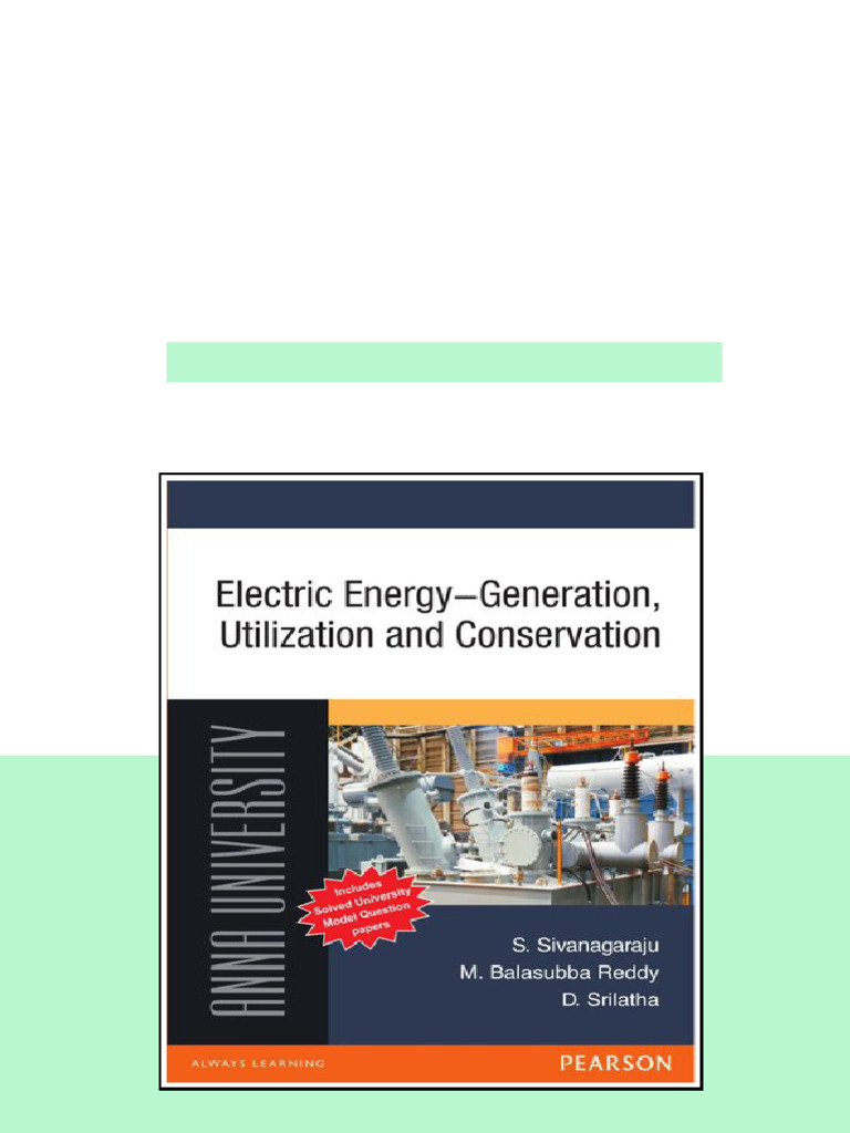 Electric Energy Generation Utilization And Conservation For Anna ...