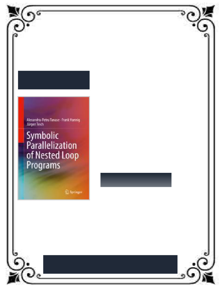 Symbolic Parallelization of Nested Loop Programs 1st Edition Alexandru ...