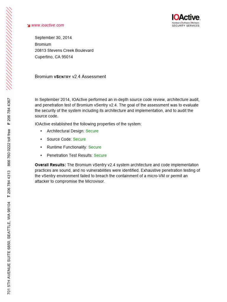 ioactive-bromium-test-report-final | PDF | Authentication | Secure ...
